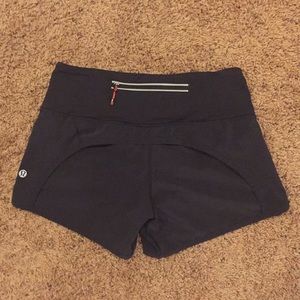 Lululemon Black Run Times Shorts Size 2